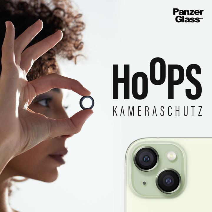 Actual product image PanzerGlass Hoops Camera Lens Protector (1 Piece, Apple iPhone 15, Apple iPhone 15 Plus)