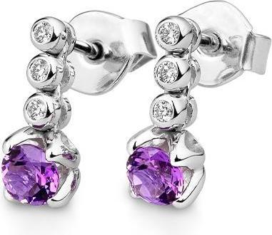 Breuning OHRSCHMUCK - E.AMETHYST/Brill. 0,09 Ct. H/si (750/18 K Gold)