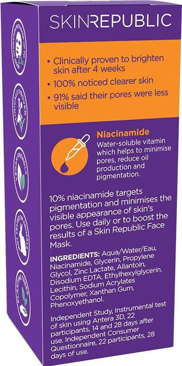 Etichetta energetica Skin Republic - Siero Niacinamide 10% + Zinco 1% (30 ml)