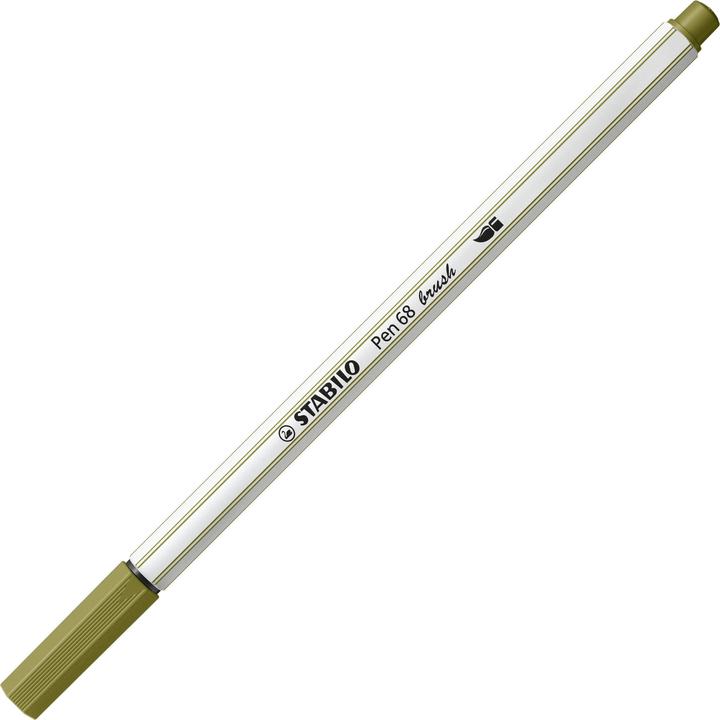 Produktbild STABILO Pen 68 brush Premium-Filzstift (Schlammgrün, 1 x)
