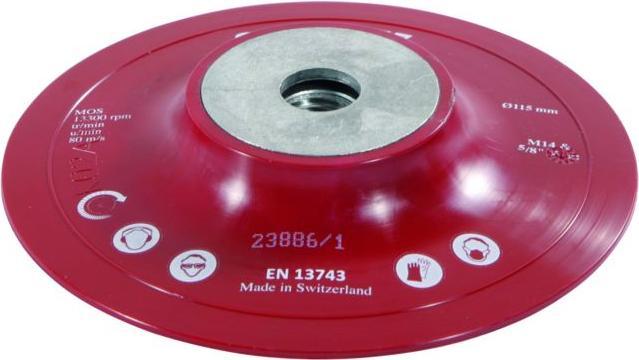 Produktbild 3M Hochleistungs-Stützteller, rot, 115 mm, M14, flach, weich, 1 Stück / Karton (60)