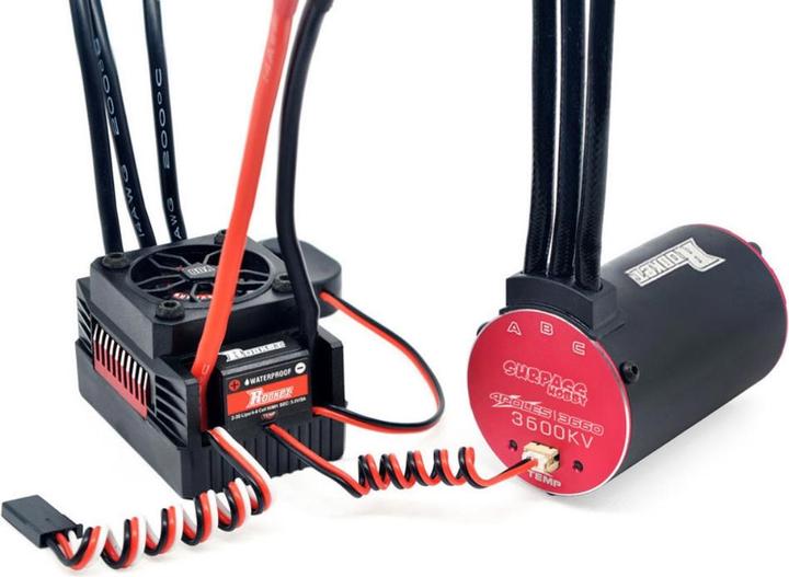 Actual product image Surpass Hobby Rocket V2 supersonic 3650 brushless motor 5600KV with 60A ESC combo