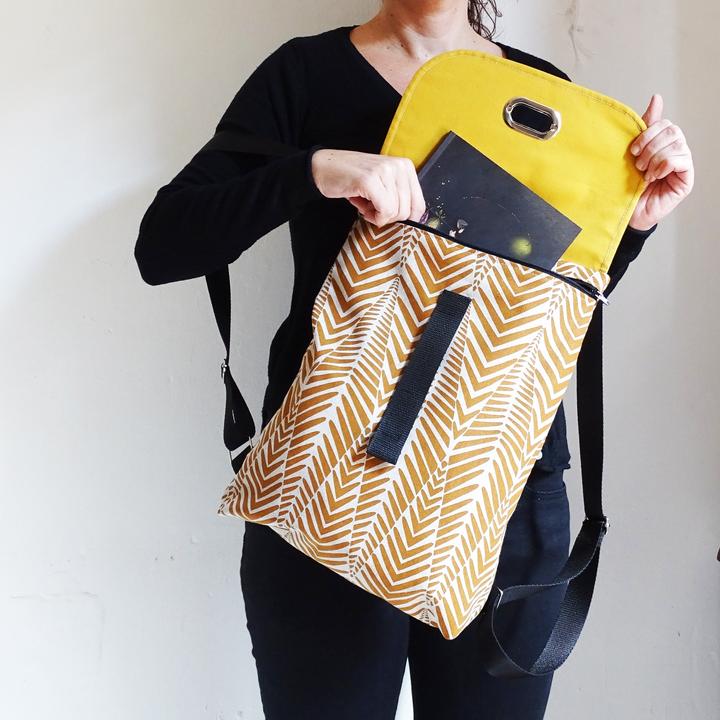 Produktbild Only-Bags.Store Bio-Baumwolle Leinwand BackPack mit Reissverschluss, Rucksack, Rucksack