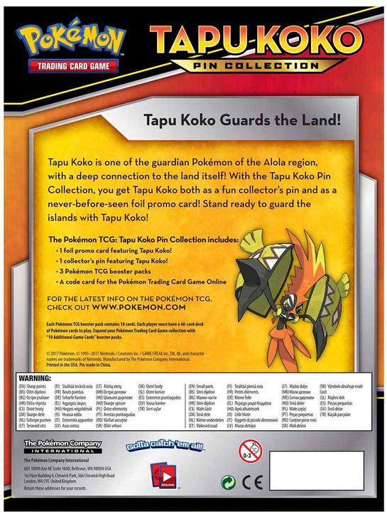 Image du produit Pokémon Pokemon- Kapu-Riki: Pin Collection Box (Anglais, Coffret & Collection)