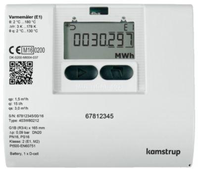 Image du produit Kamstrup MULTICAL® 403, 2,5m3,returmontage 190mm,. med ultralydsflowdel, forskruninger og vaegbeslag