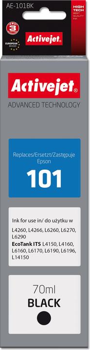 Produktbild Activejet Ink AE-101BK Tintenflasche für Epson Drucker Ersatz für Epson 101 Supreme 70 ml schwar (BK)