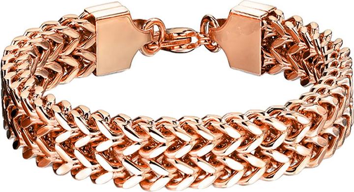 Star Piercing Armband rosegold zweireihige Weizen (20.30 cm, ohne Messing, Chirurgenstahl 316L)