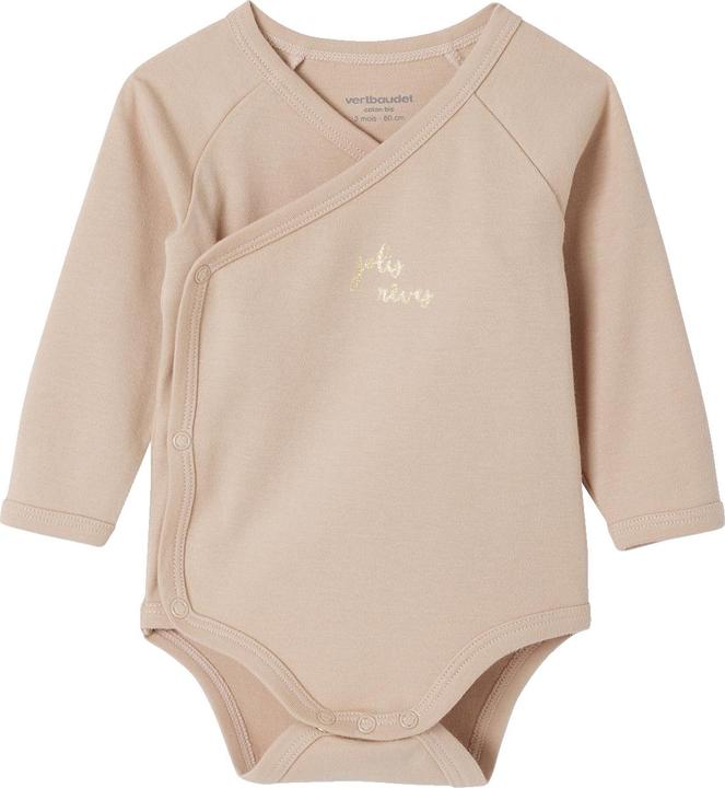 Actual product image Vertbaudet Bio-Kollektion: 5er-Pack Baby Wickelbodys mit langen Ärmeln (74)