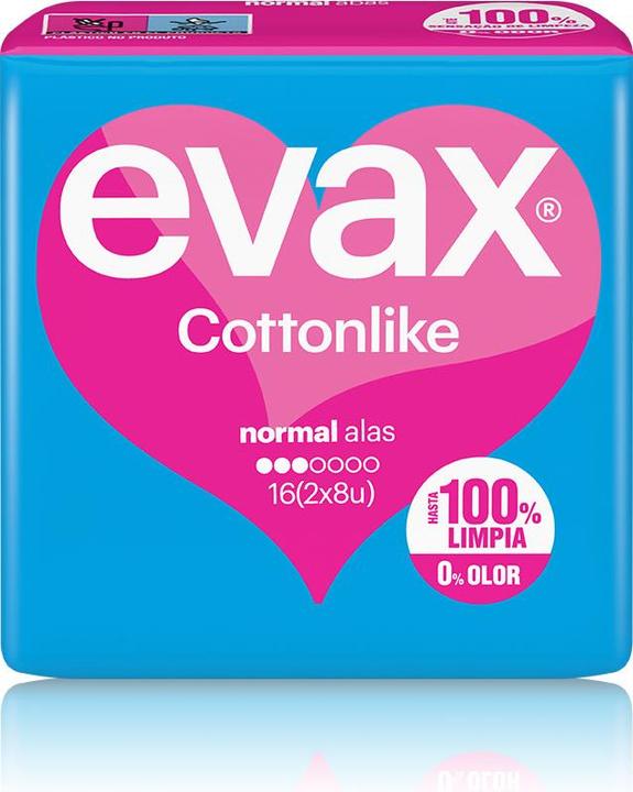 Produktbild Evax COTTONLIKE compresas normal alas 16 uds (16 x, Damenbinden)