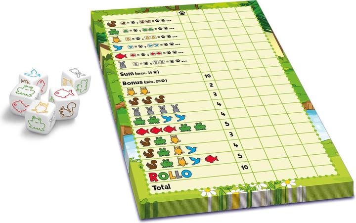 Productafbeelding Asmodée Rollo - Yatzee Dieren (Meertalig)