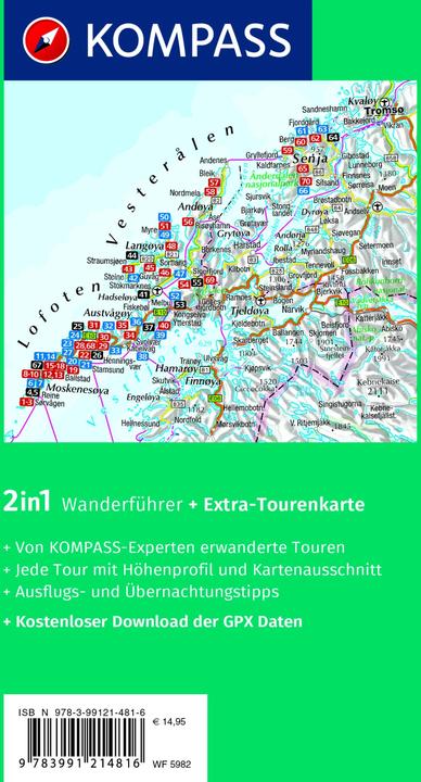 Actual product image Wanderführer 5982 Lofoten, Vesterålen und Senja, 70 Touren (German, Thomas Diehl, 2022)