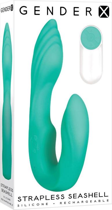 Productafbeelding Gender X Evolved Novelties - - Strapless Seashell - Oplaadbare Siliconen Dual Vibrator met Afstandsbediening