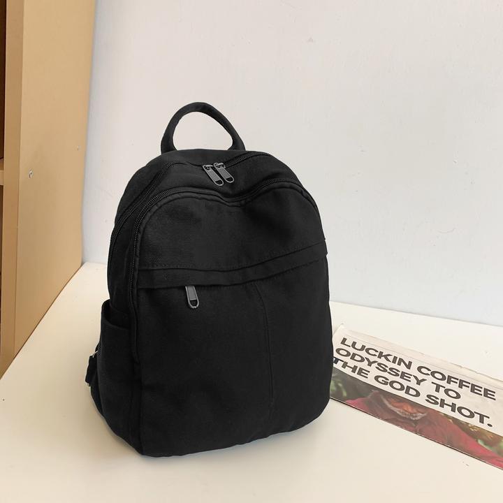 Only-Bags.Store Casual Rucksack, geeignet für High School und College-Studenten, solide Farbe Canvas Rucksack