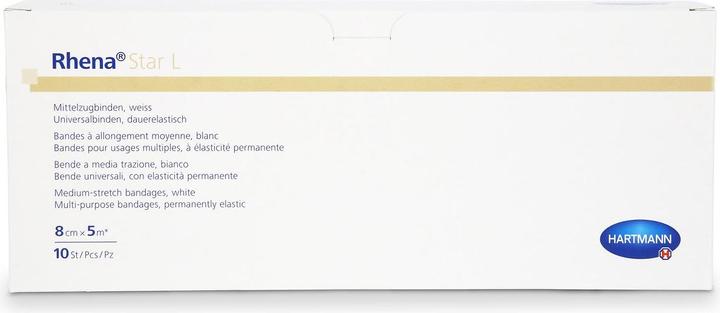 Actual product image Rhena Star L Elastische Binden 4cmx5m weiss
