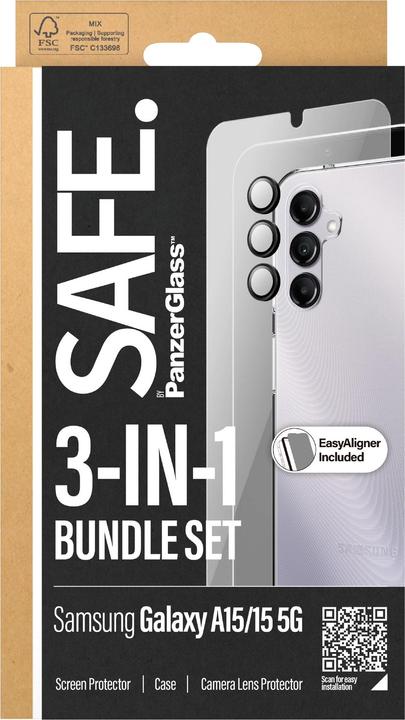 Actual product image Safe Edge to Edge Glass + Case (1 Piece, Samsung Galaxy A14 5G)