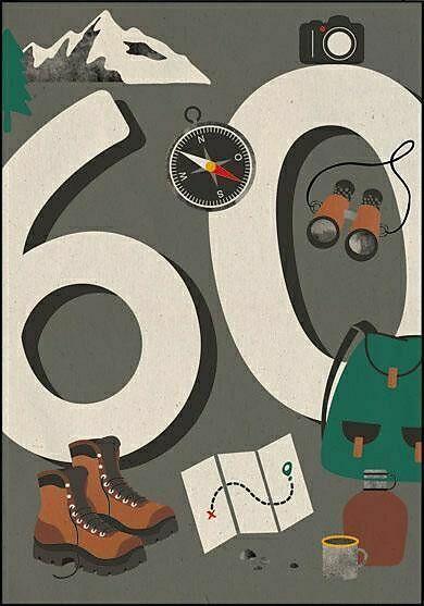 Produktbild Edition Gollong Doppelkarte. Let's go green / 60.Geburtstag (Wandern)