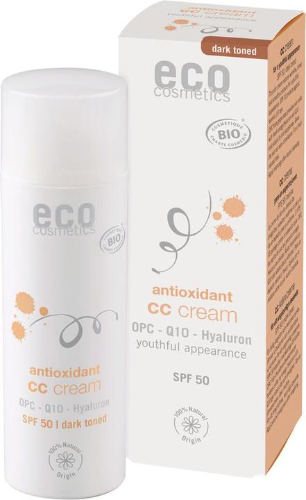 Actual product image Eco Cosmetics CC cream tinted dark SPF 50, 50 ml