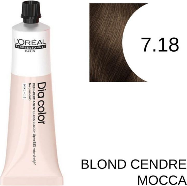 Produktbild L'Oréal Paris Loreal DIA Color 7,18 Mittelblond Asch Mokka 60 ml (7.18 Mittelblond Asch Mokka)