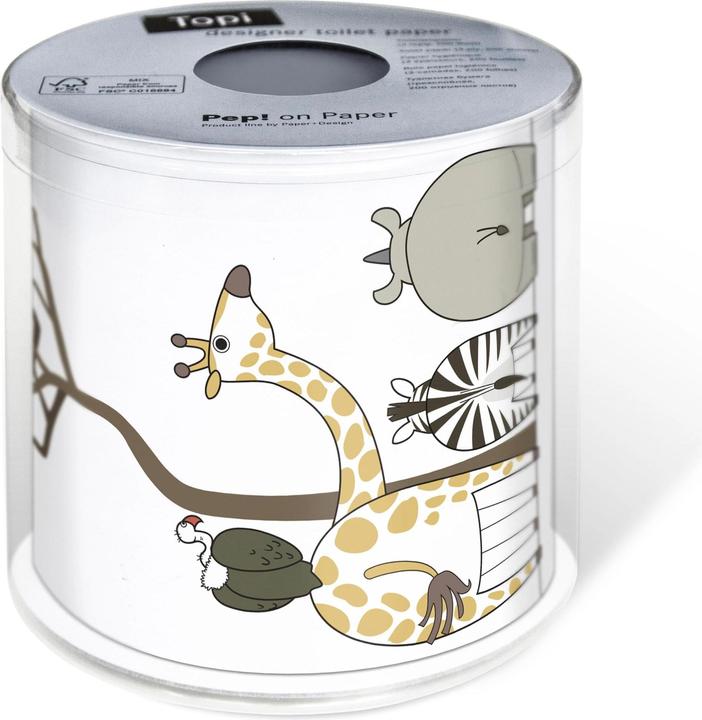 Produktbild Paper + Design Toilettenpapier Animals Rollen, 3-lagig, Mehrfarbig (1 x)