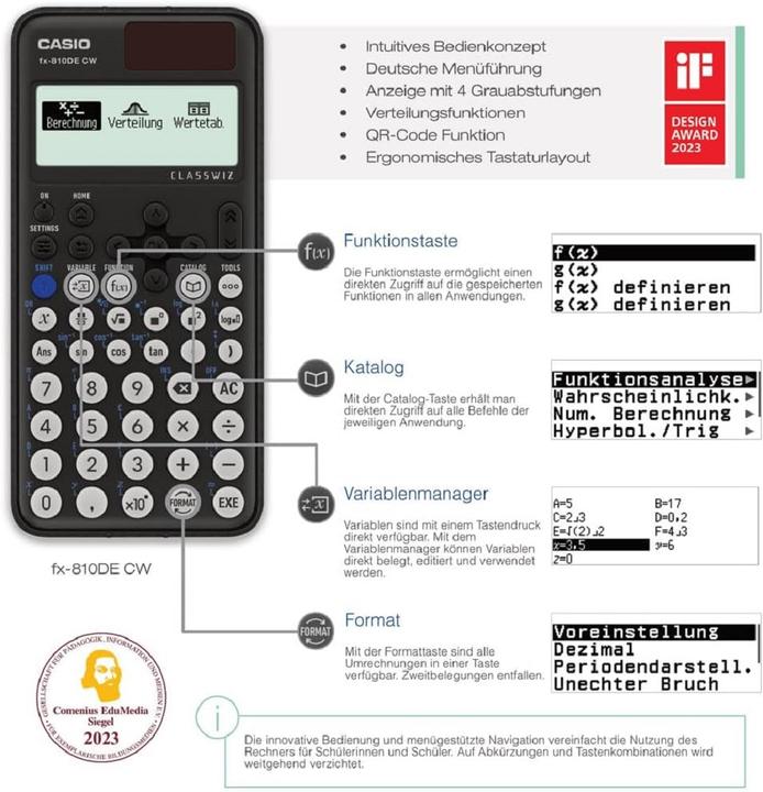 Image du produit Casio FX-810DE CW (Piles)