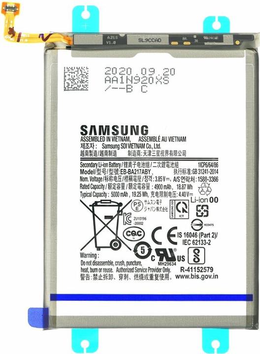 Actual product image Samsung Battery EB-BA217ABY 5000mAh for A047F / A125 / A127 / A135 / A137 / A217 Galaxy A04s/ A12 /