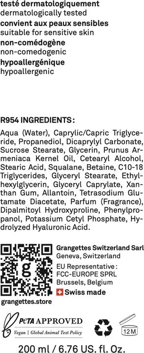 Image du produit Grangettes lait régénérant corps (Crème pour le corps, 200 ml)