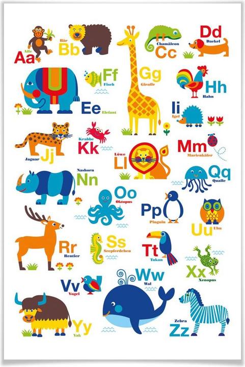 Produktbild Trenddeko byGraziela - ABC Tiere (30 x 45 cm)