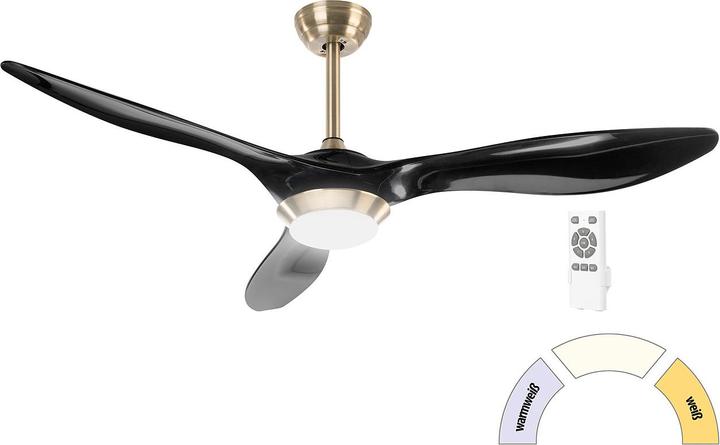 Produktbild Sichler 2in1-Deckenventilator & LED-Lampe (40 dB)