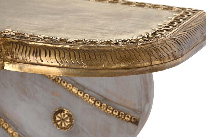 Image du produit DKD Home Decor Console Elephant White Grey Golden Brass Mango wood 80 x 30 x 96 cm