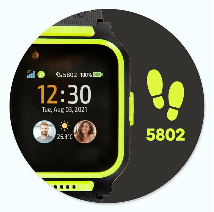 Actual product image Shelly Smartwatch 4 Black/Grey (41 mm)