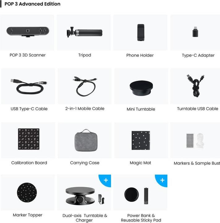 Energy Label Revopoint POP 3 3D Scanner - Advanced Package