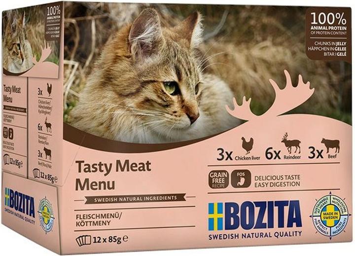 Bozita Feline Meat In Jelly 12x85gr Multibox 1,02 kg (797.0445) (Adult, 12 Stk., 1020 g)