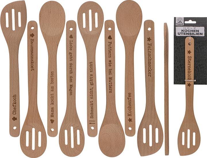 Produktbild Magni Küchenhelfer Holz 30cm mit Slogan 3 Formen