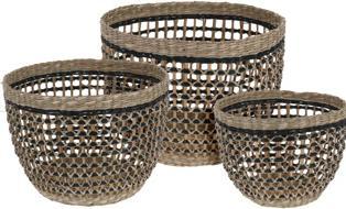 Image du produit Merkloos Panier rond en jonc de mer Set a 3 (3 x)