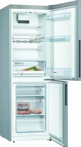 Produktbild Bosch Hausgeräte Serie 4 KGV33VLEAS koel-vriescombinatie Vrijstaand 289 l E Roestvrijstaal (291 l)
