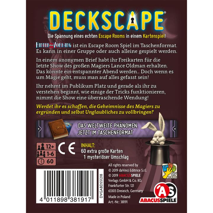 Produktbild Abacus Deckscape Hinter dem Vorhang (Deutsch)