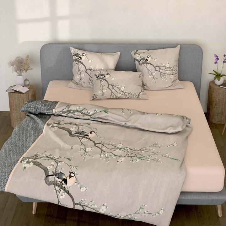 Produktbild Lotus Bettwaren Bettwäsche Bambus Birds spring (Duvetbezug, 200 x 210 cm)