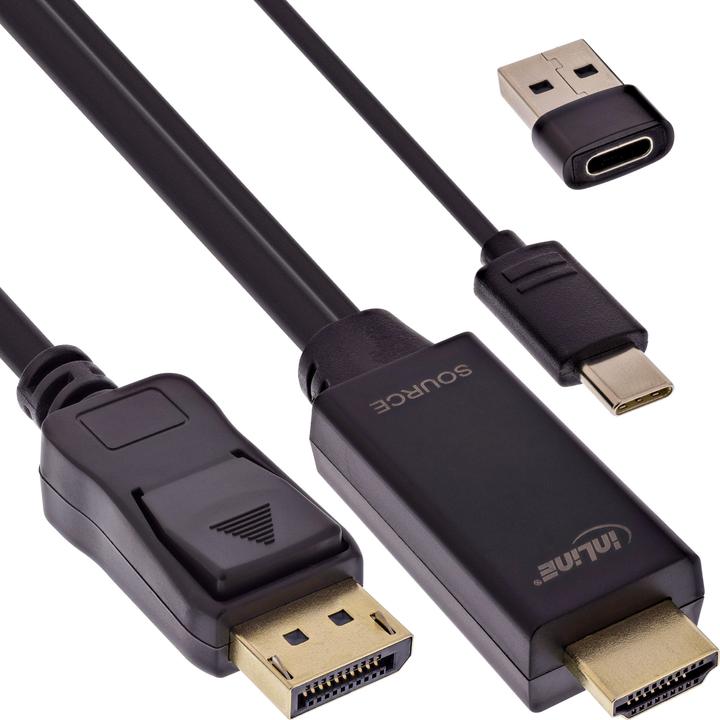Immagine prodotto InLine Cavo convertitore da HDMI a DisplayPort, 4K/60Hz, nero, 1m (1 m)