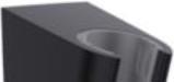Image du produit hansgrohe HG Support de douche PORTER'S f Schl avec écrou conique noir mat