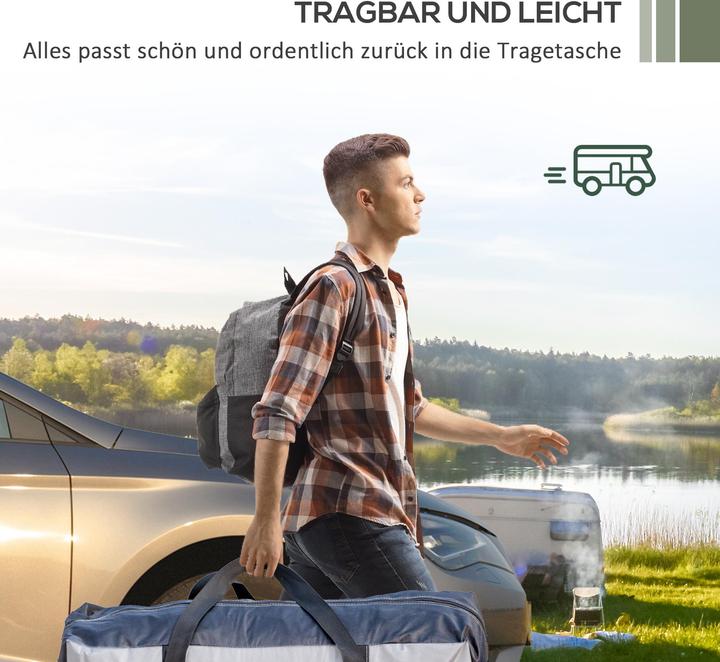 Actual product image Outsunny Automarkise Polyester, Stahl Hellgrau (3.30 kg)