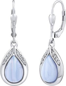 Silvego Silver earrings with natural agate jst13327ba