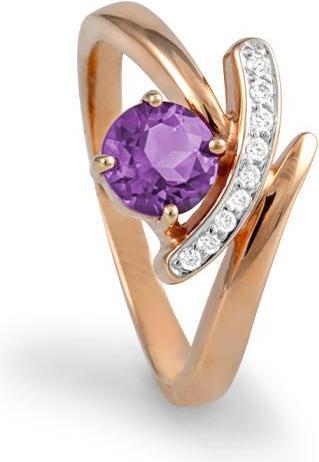 Breuning RING - E.AMETHYST/Brill. 0,058 Ct. H/si
