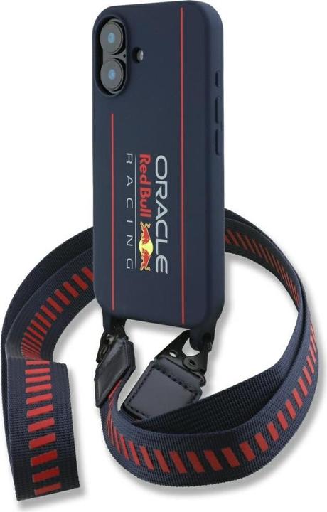 Red Bull RBHMP16S24SISOLRV iPhone 16 6.1" hardcase Silicone Strap and Vertical Logo MagSafe navy (Apple iPhone 16)
