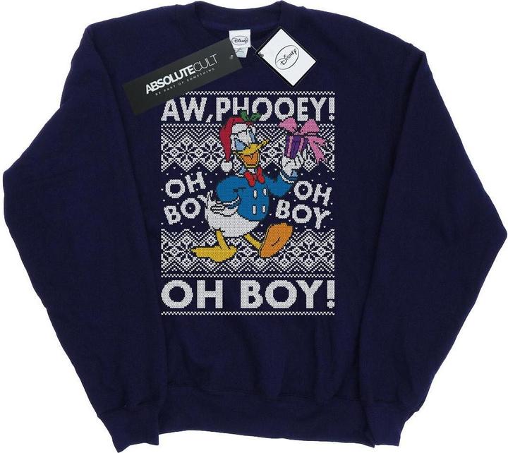 Disney Donald Duck Christmas Fair Isle Sweatshirt (L)