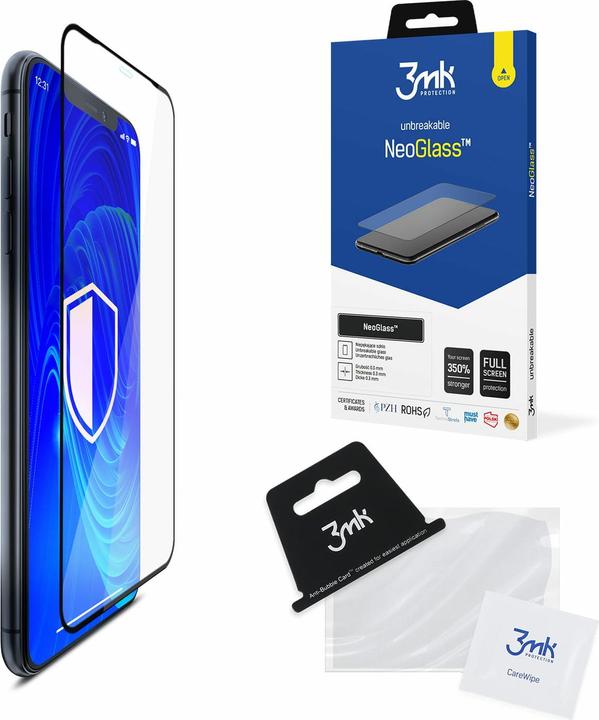 Actual product image 3MK NeoGlass for iPhone 11 Pro black frame (1 Piece, Apple iPhone 11 Pro)