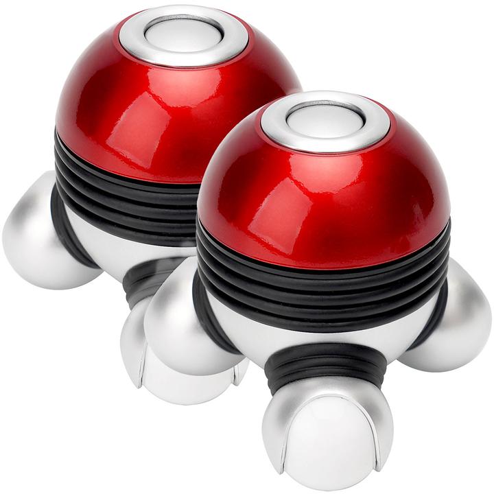 Casativo 2er-Set Kompaktes Vibrations MassagegerÃ¤t mit 3 MassagekÃ¶pfen, batteriebetrieben