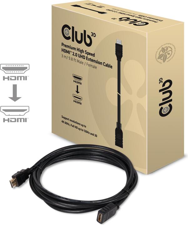 Produktbild Club 3D HDMI (Typ A) — HDMI (Typ A) (3 m, HDMI)