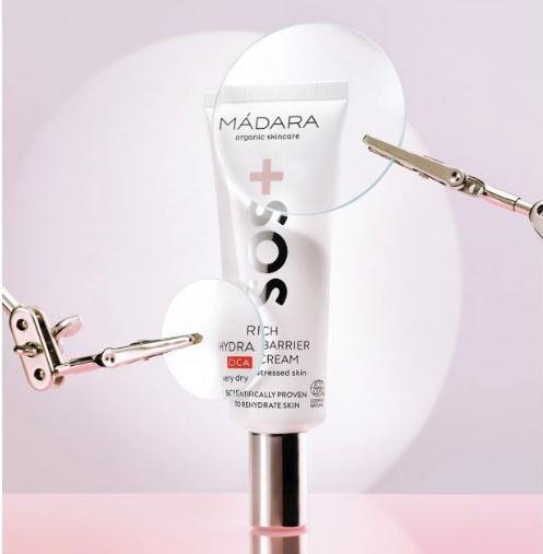 Actual product image Madara SOS Rich Hydra Barrier CICA Cream - Soothes and moisturizes (40 ml, 24h cream)