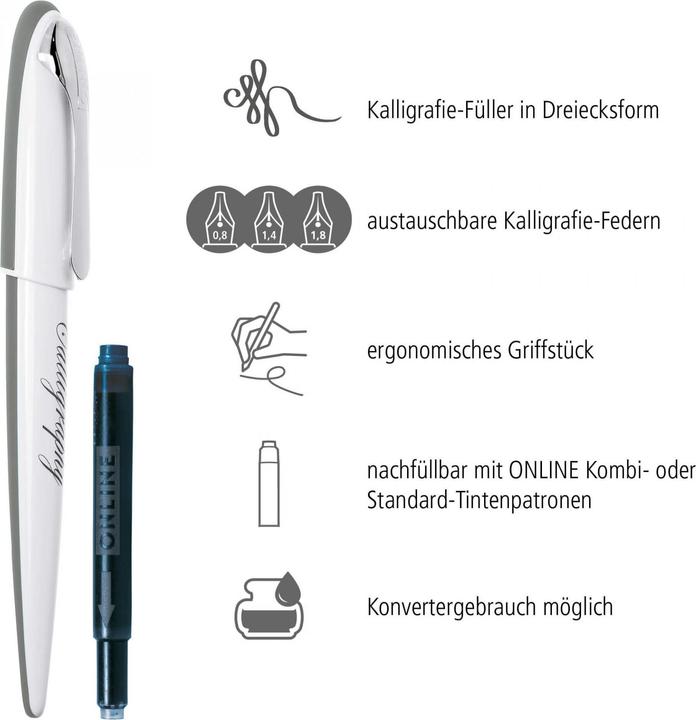 Immagine prodotto Online Set penna stilografica BESTWRITER AIR (Bianco, 3 x)