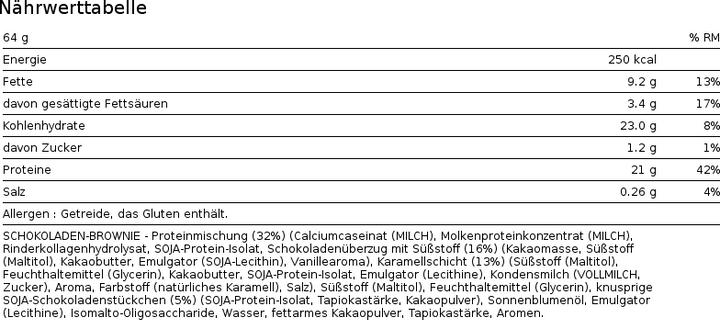 Nährwerte und Zutaten PhD Nutrition PHD Smart (Chocolate, Peanut Butter, 12 Stk., 768 g)